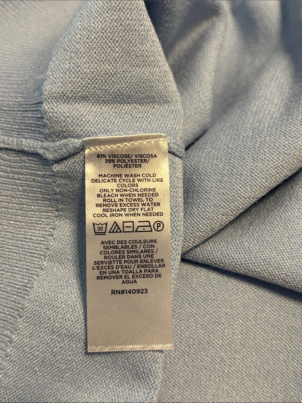 LOFT Light Blue Short Sleeve Crewneck Wedge Sweater - Picture 5 of 5